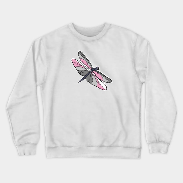 Demigirl Dragonfly Crewneck Sweatshirt by theartfulscientist